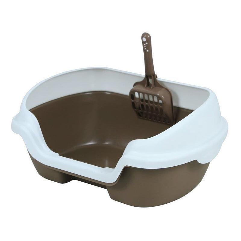 Cozycove Kitty Retreat Open - Top Litter Box - Stylish High - Sided Cat Bathroom - Pets Perfect