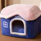 Cozyfold Pet House: Foldable Winter Bed & Enclosed Cave For Dogs And Cats