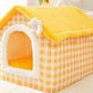Cozyfold Pet House: Foldable Winter Bed & Enclosed Cave For Dogs And Cats
