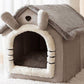 Cozyfold Pet House: Foldable Winter Bed & Enclosed Cave For Dogs And Cats