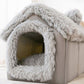Cozyfold Pet House: Foldable Winter Bed & Enclosed Cave For Dogs And Cats
