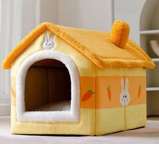 Cozyfold Pet House: Foldable Winter Bed & Enclosed Cave For Dogs And Cats