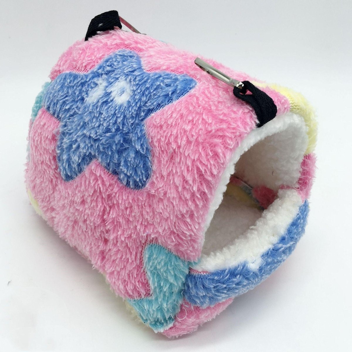 Fleece Pet Bed with Hook Attachment - Warm Nest for Small Pets - Pets Perfect