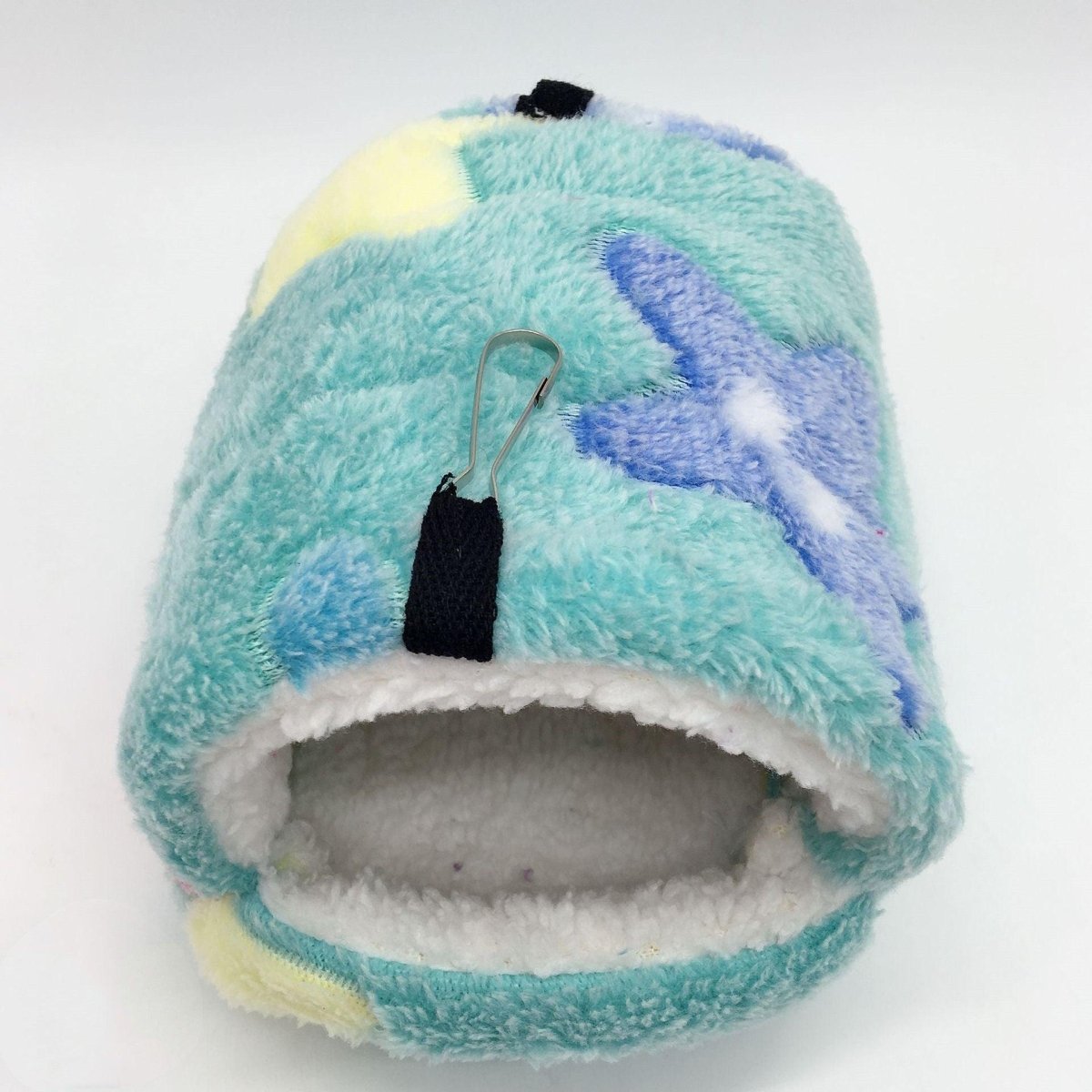 Fleece Pet Bed with Hook Attachment - Warm Nest for Small Pets - Pets Perfect