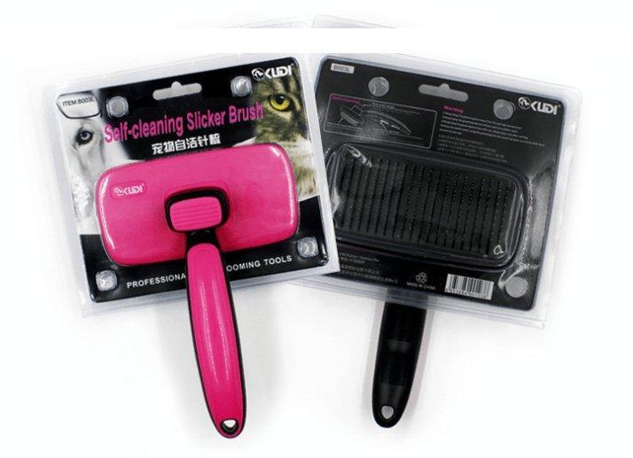 Self - Cleaning Automatic Needle Comb - Dog & Cat Hair Removal Grooming Brush - Pets Perfect
