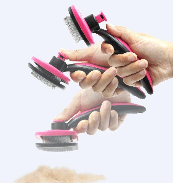 Self - Cleaning Automatic Needle Comb - Dog & Cat Hair Removal Grooming Brush - Pets Perfect