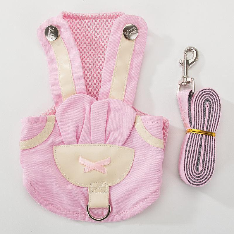 Cute Pet Adventure Set: Cat Walking Dog Leash With Small Dog Vest - Pets Perfect