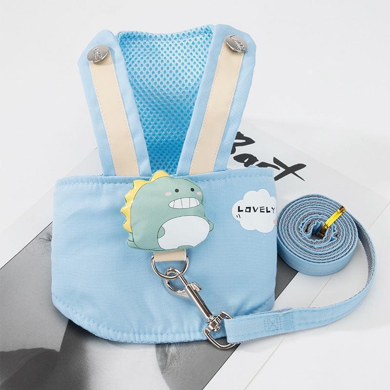 Cute Pet Adventure Set: Cat Walking Dog Leash With Small Dog Vest - Pets Perfect