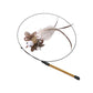 Feather Frenzy Cat Teaser: Extendable Steel Wire Rod With Suction Cup