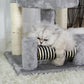 Paw Print Cat Climbing Frame - 2 - Tier Sisal Scratching Tower with Toy - Pets Perfect