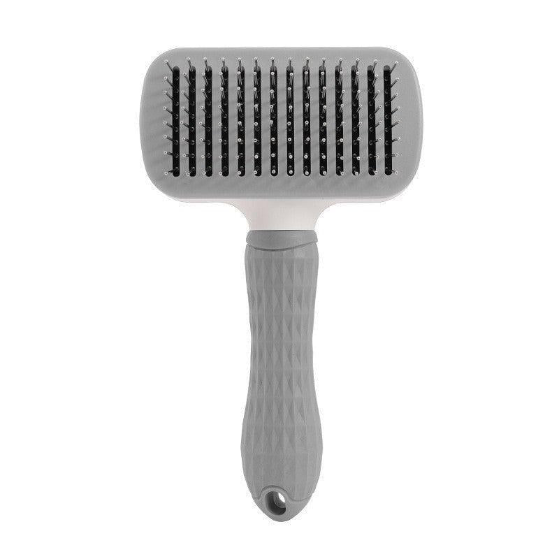 Dog Hugs Cat Self - Cleaning Cat Grooming Comb - Stainless Steel Fine Needle Comb for Cats - Pets Perfect