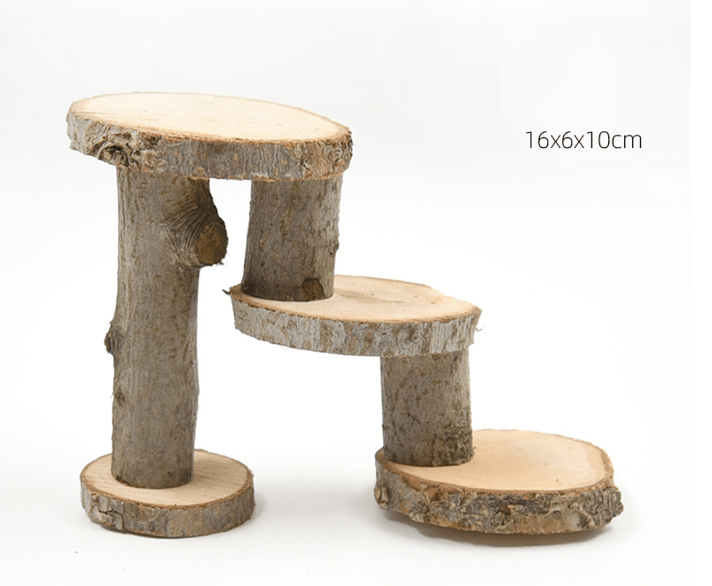 Wooden Apple Wood Hamster Climbing Ladder Toy.