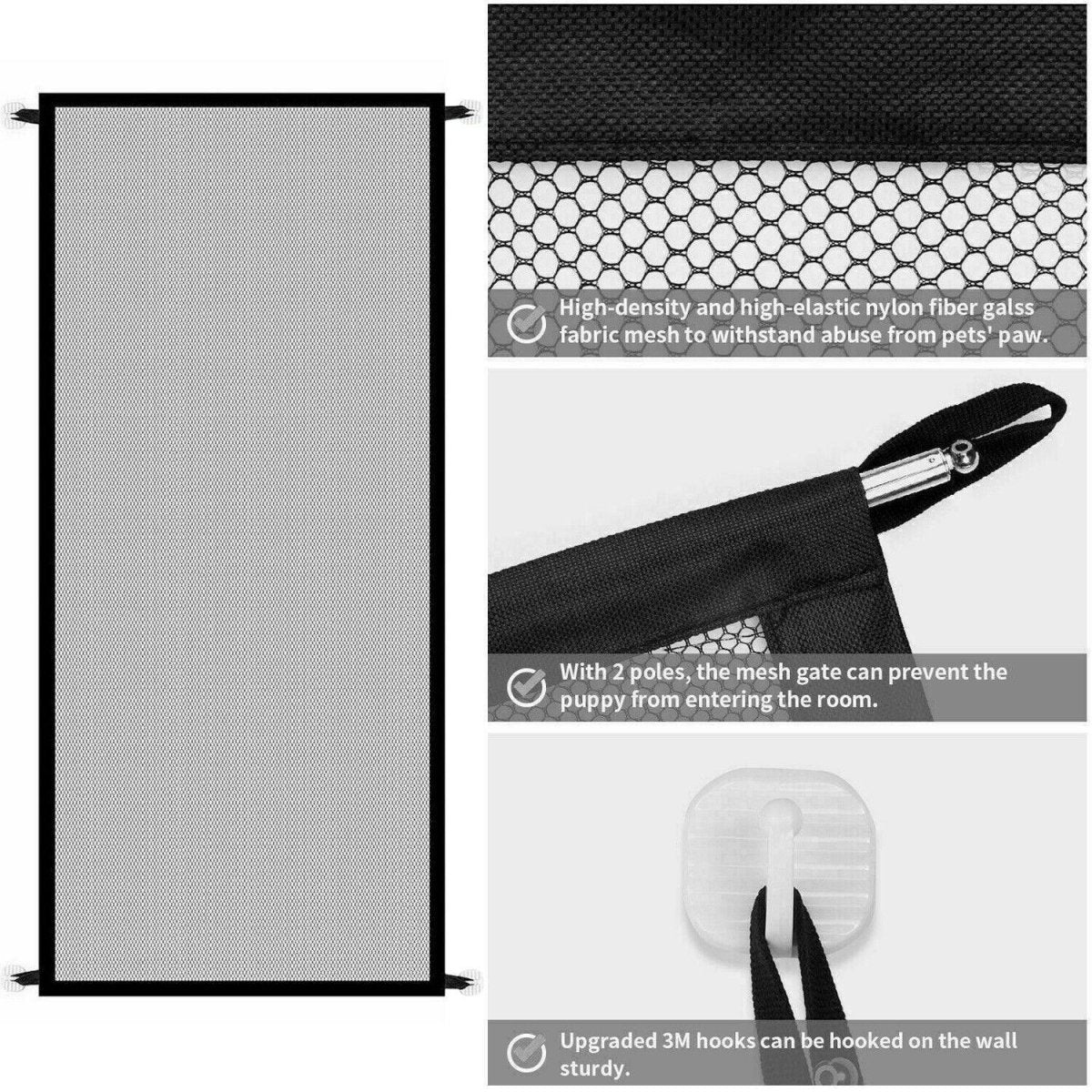 Portable Mesh Pet Safety Gate - Secure Your Pets Anywhere! - Pets Perfect