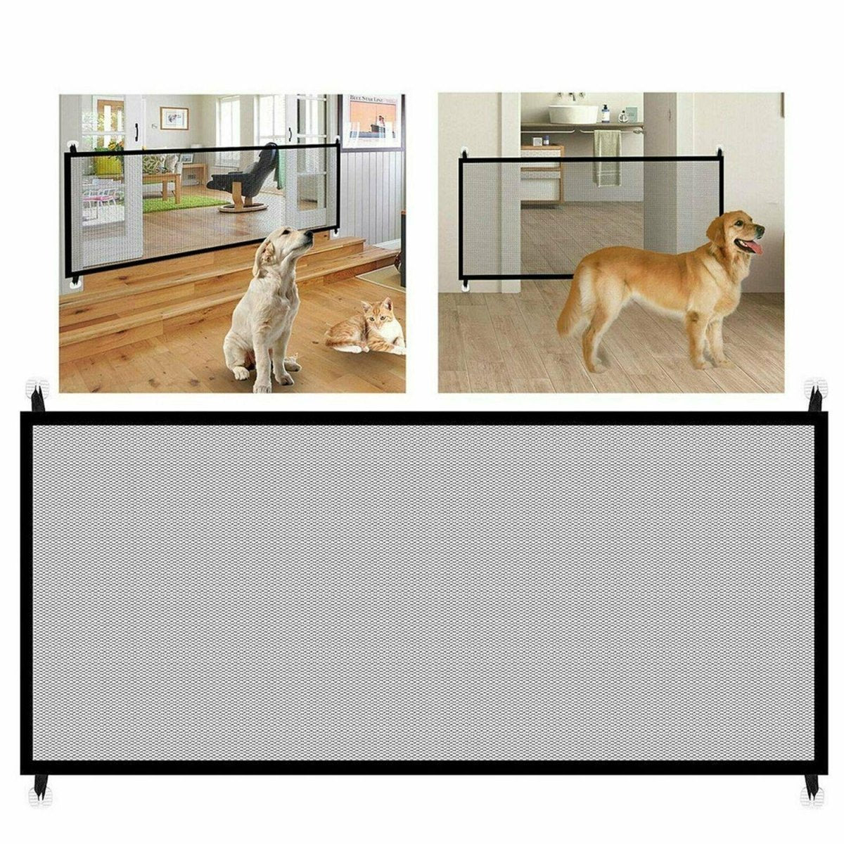 Portable Mesh Safety Gate For Pets - Secure And Stylish Pet Enclosure - Pets Perfect