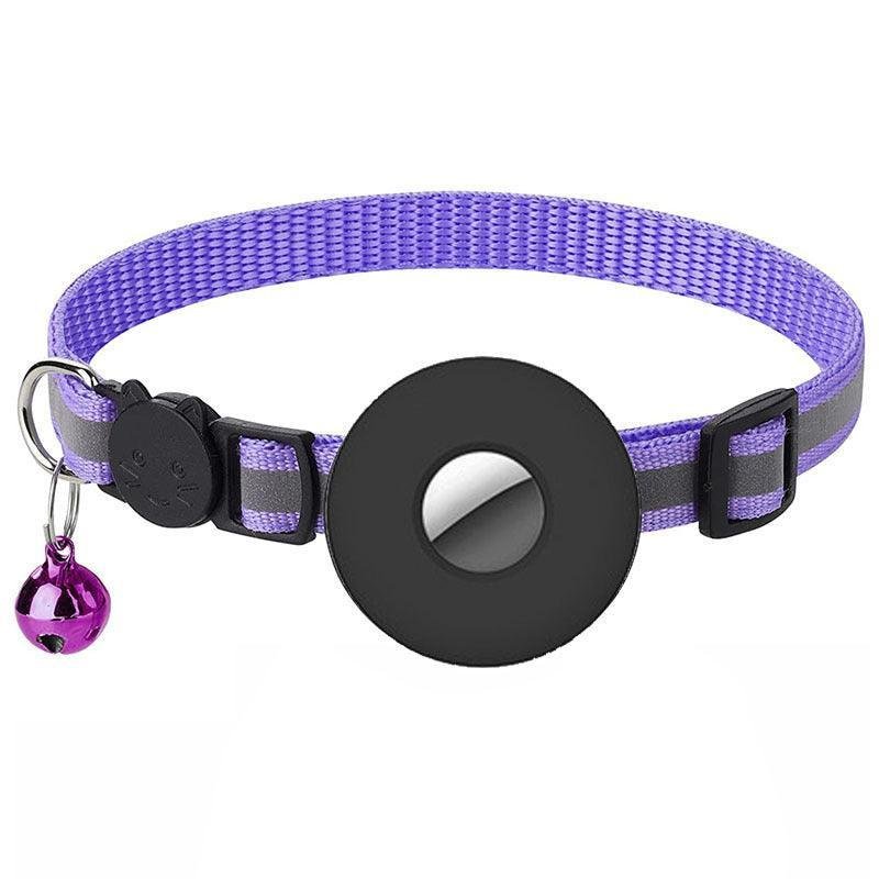 Reflective Adjustable Anti - Lost Pet Collar With Airtag Compatibility - Pets Perfect