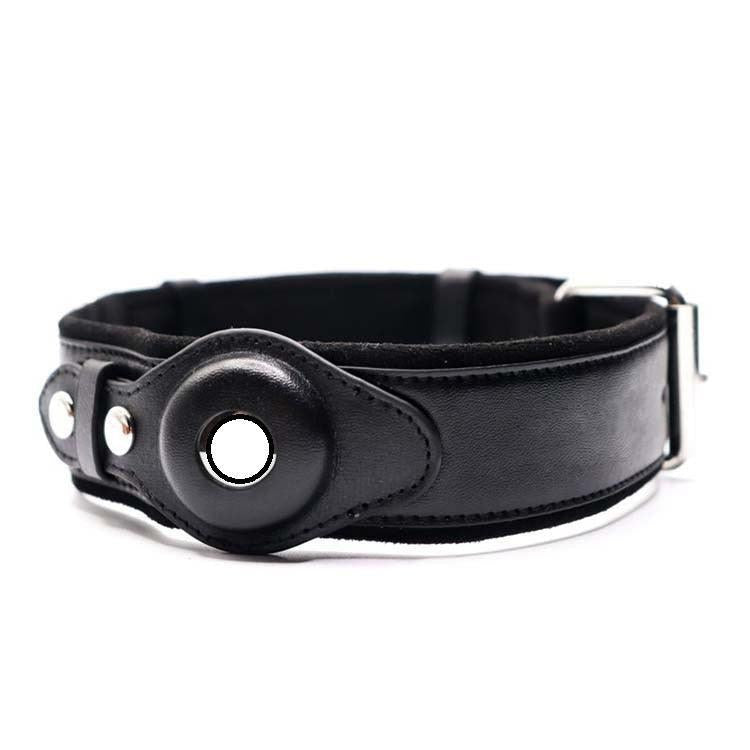 Premium Leather Dog Collar with Location Tracking - AirTag Compatible Collar for Safety - Pets Perfect