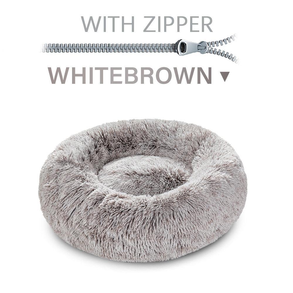 The Snugglepaws Plush Donut Pet Bed: Luxuriously Cozy Haven For Dogs And Cats - Pets Perfect