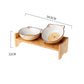Elevated Ceramic Cat Bowl Set With Shelf - Promotes Healthy Posture And Double Feeding - Pets Perfect