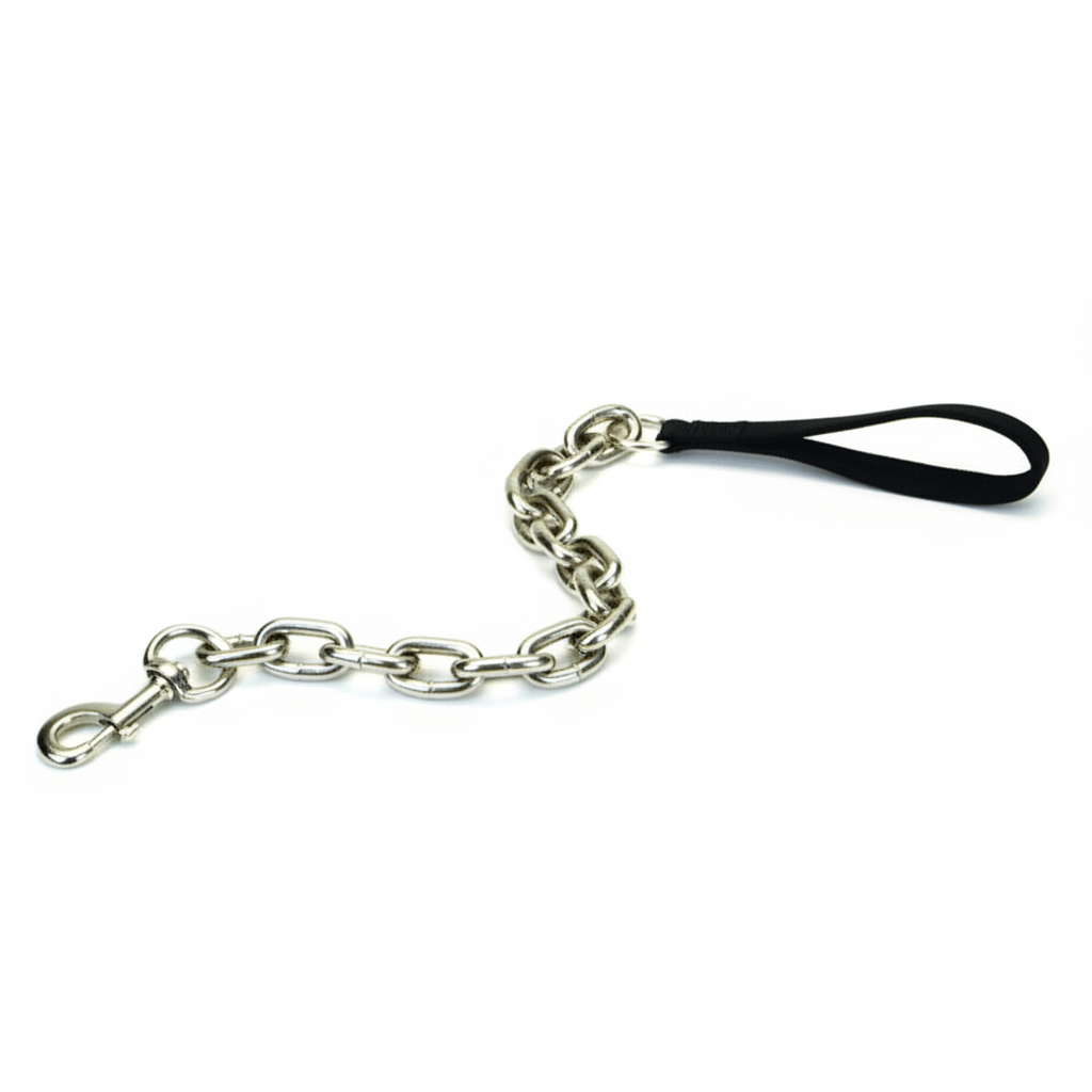 Coastal Giant Chain Traffic Dog Leash with Nylon Handle Black, 1ea/1 In X 30 in - Pets Perfect