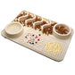 Dog Hugs Cat Silicone Licking Mat - Slow Feeder Pad for Anxiety Relief & Dental Health - Pets Perfect