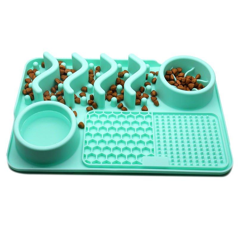 Dog Hugs Cat Silicone Licking Mat - Slow Feeder Pad for Anxiety Relief & Dental Health - Pets Perfect