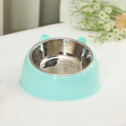 Double Bowl Stainless Steel Pet Feeder - Innovative Overturning Prevention Design - Pets Perfect