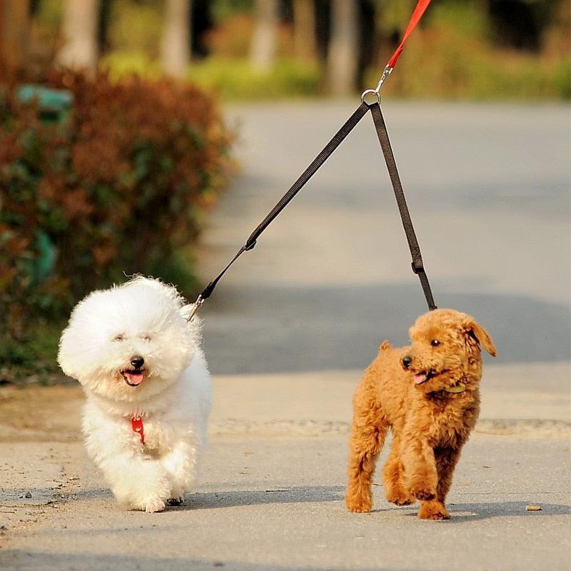 Double Trouble Dog Leash Coupler - Walk Two Dogs With Ease! - Pets Perfect