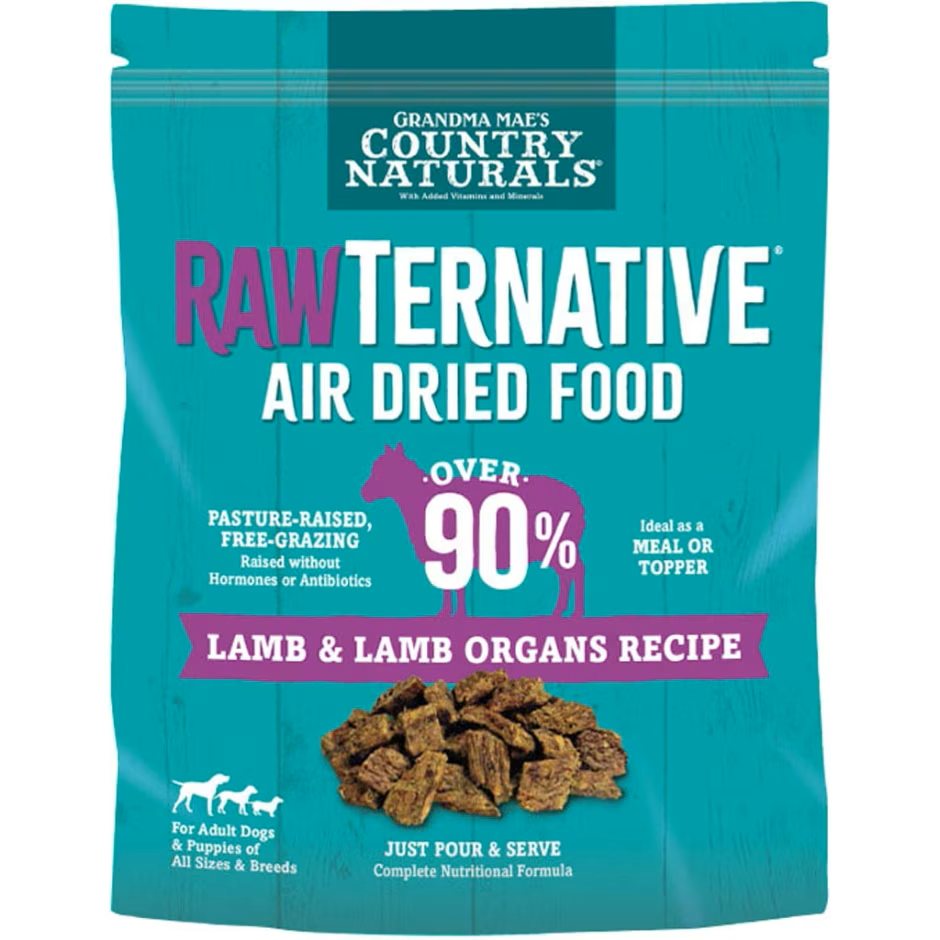 Grandma Mae's Country Naturals RawTernative Air Dried Dry Dog Food Lamb & Lamb Organs, 3 lb
