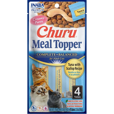 Inaba Churu Complete & Balanced Cat Food Topper, Tuna & Scallop, 2 oz