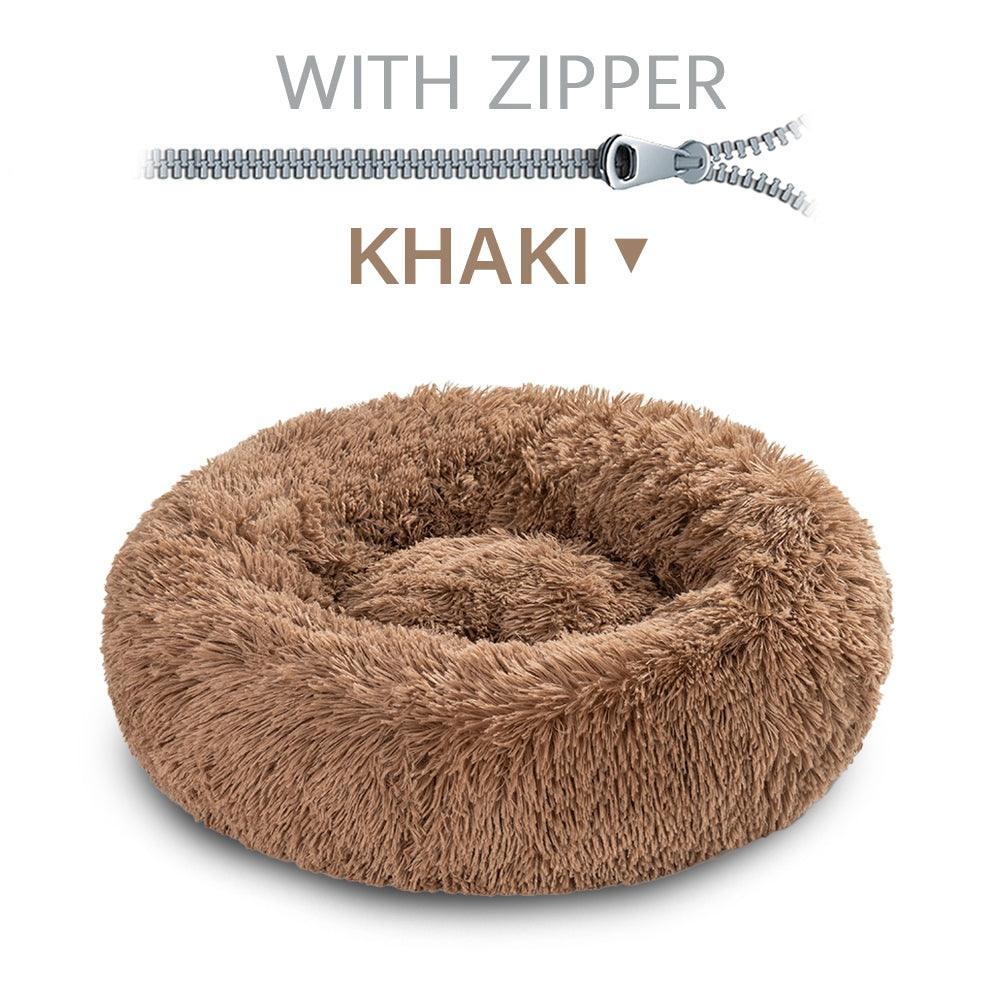 The Snugglepaws Plush Donut Pet Bed: Luxuriously Cozy Haven For Dogs And Cats - Pets Perfect
