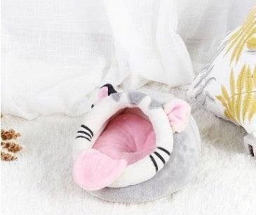 Flannel Pet Nest for Small Animals - Insulated Warm Bed - Pets Perfect
