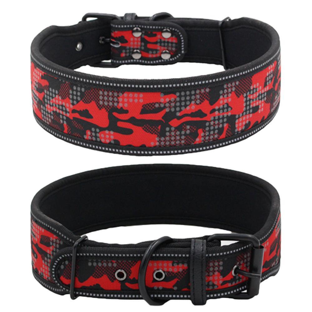 Reflective Camouflage Adventure Dog Collar - Durable Nylon Collar for Outdoor Dogs - Pets Perfect