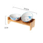 Elevated Ceramic Cat Bowl Set With Shelf - Promotes Healthy Posture And Double Feeding - Pets Perfect