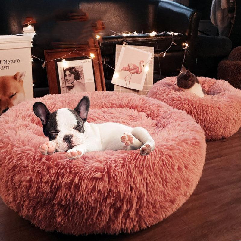 Cozy Haven: Luxurious Round Pet Bed For Winter Comfort - Pets Perfect