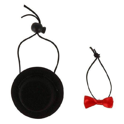 Felt Hat & Bow Tie Set for Small Pets - Festive Costume Accessory - Pets Perfect