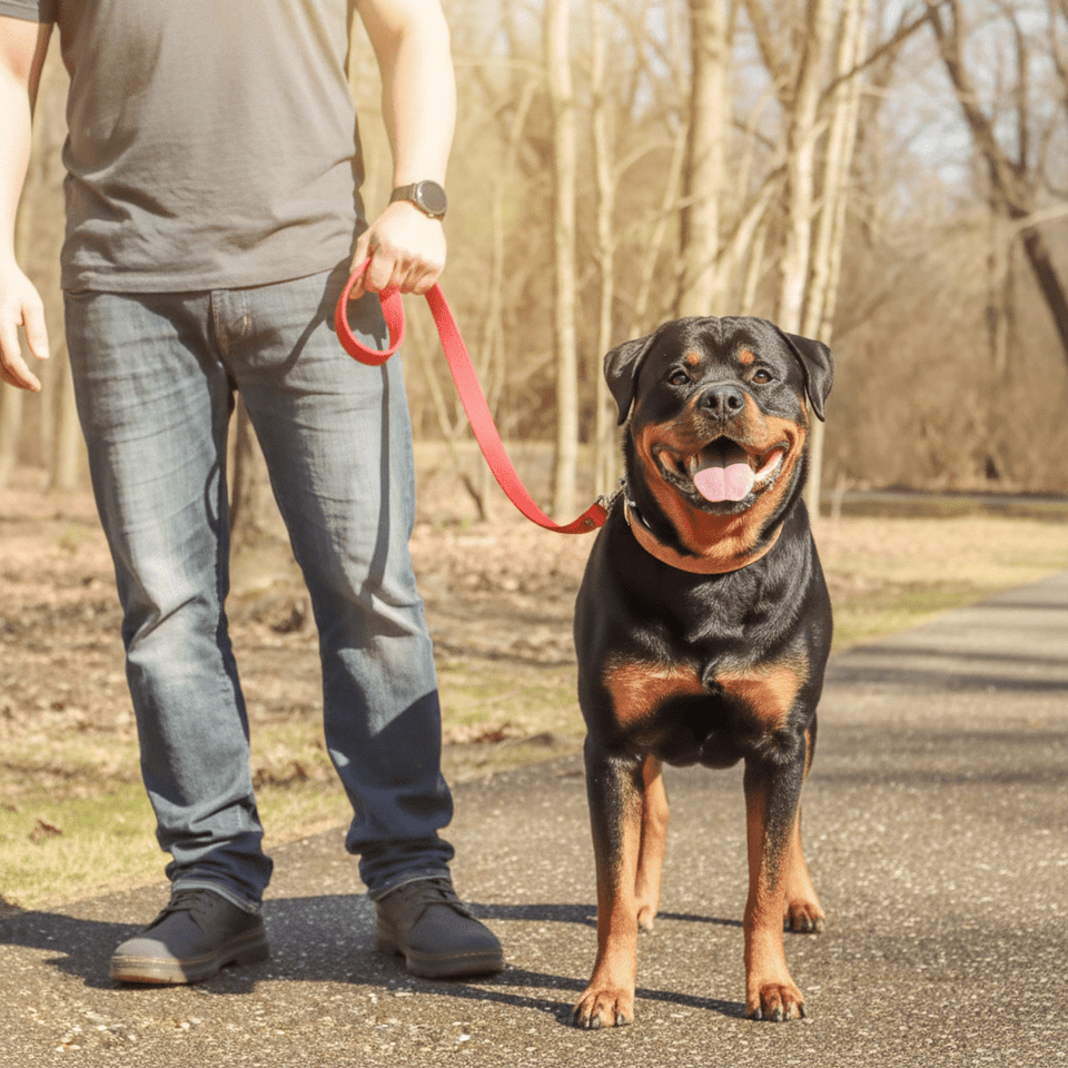 Coastal DoublePly Nylon Traffic Dog Leash Red, 1 in x 24 in, view 5