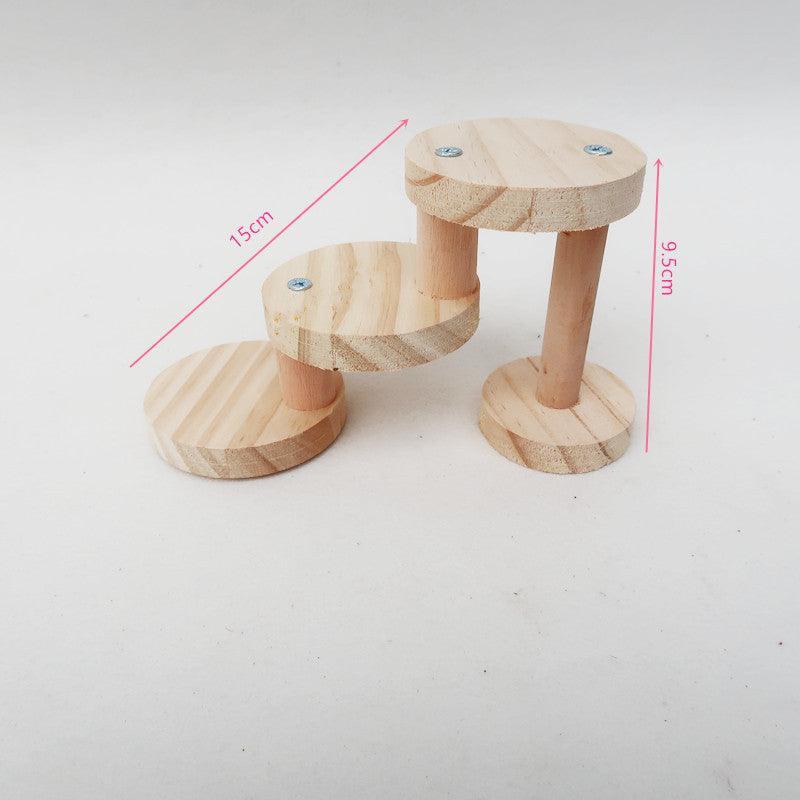 Wooden Spiral Staircase Toy for Hamsters Interactive Climbing - Pets Perfect