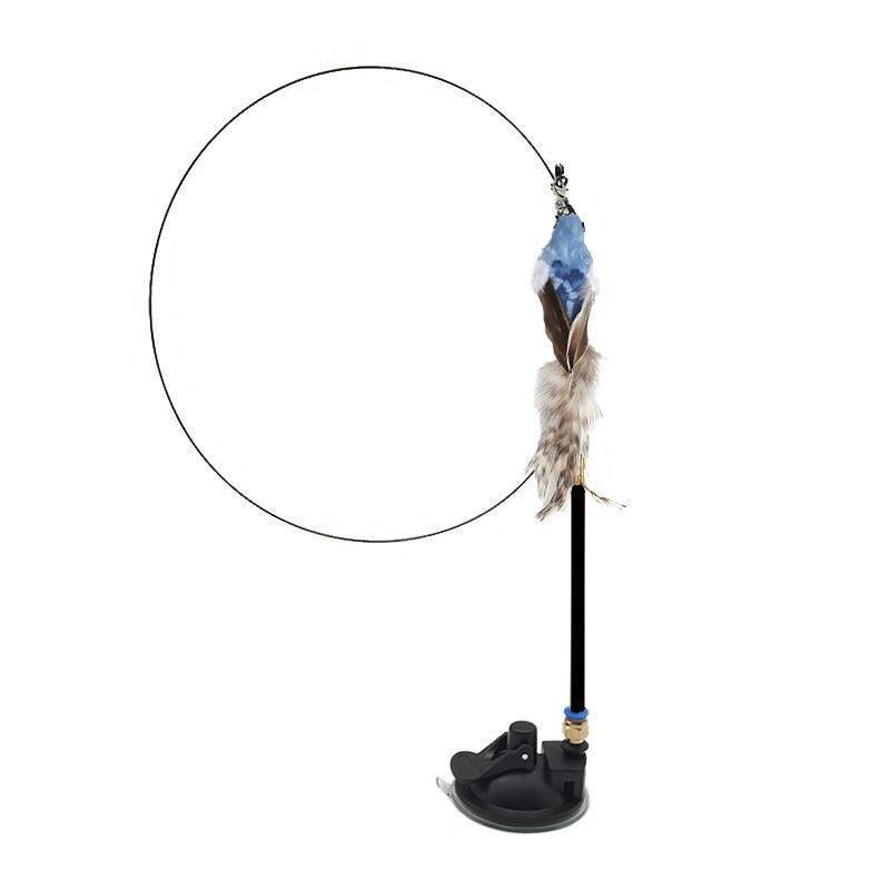Interactive Feather Cat Teaser Stick - Endless Fun For Your Feline Friend - Pets Perfect