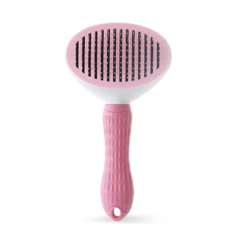 Dog Hugs Cat Self - Cleaning Cat Grooming Comb - Stainless Steel Fine Needle Comb for Cats - Pets Perfect