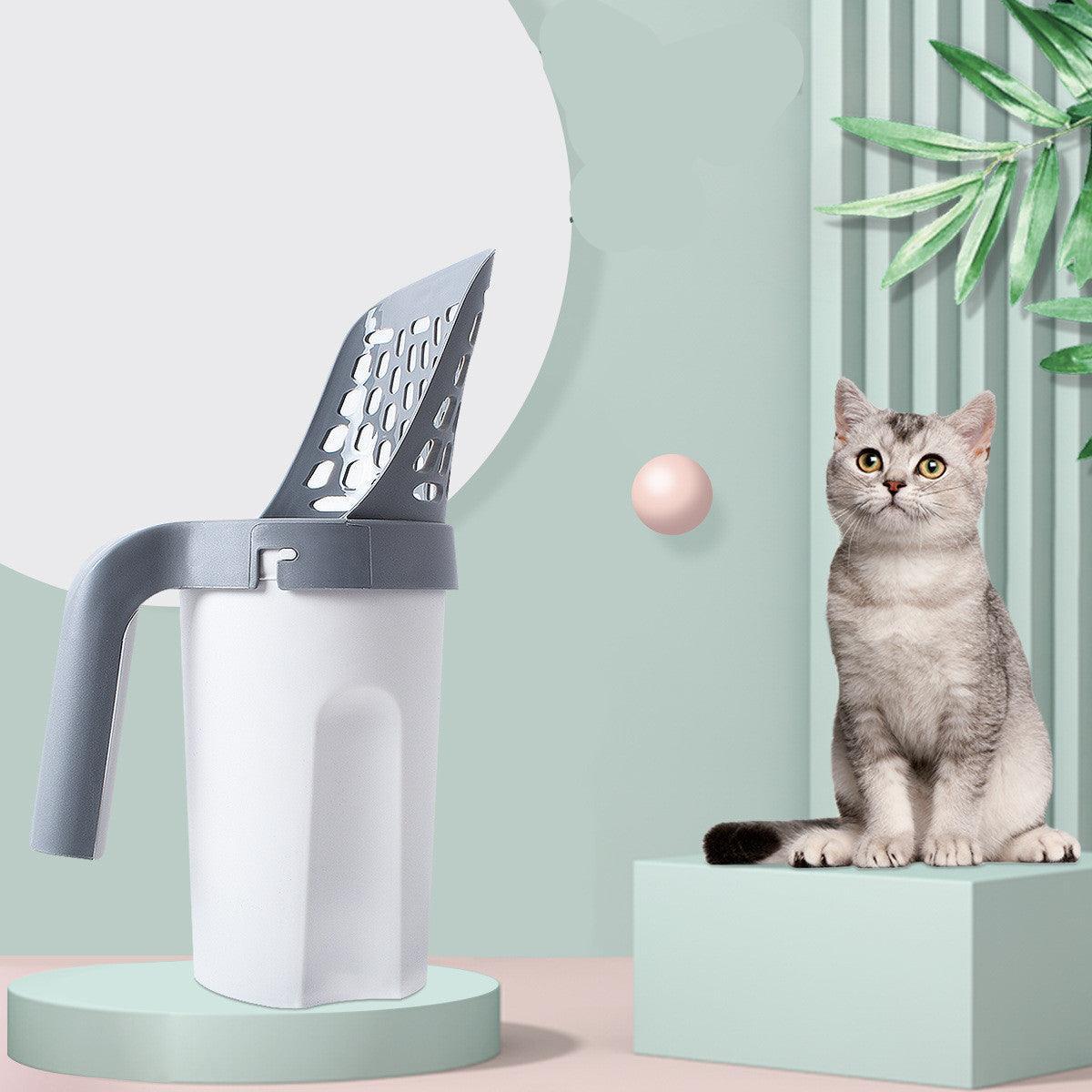 Ultimate Cat Litter Scoop With Built - In Trash Can - The Perfect Cleaning Companion - Pets Perfect