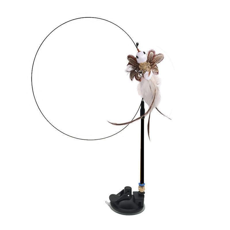 Interactive Feather Cat Teaser Stick - Endless Fun For Your Feline Friend - Pets Perfect