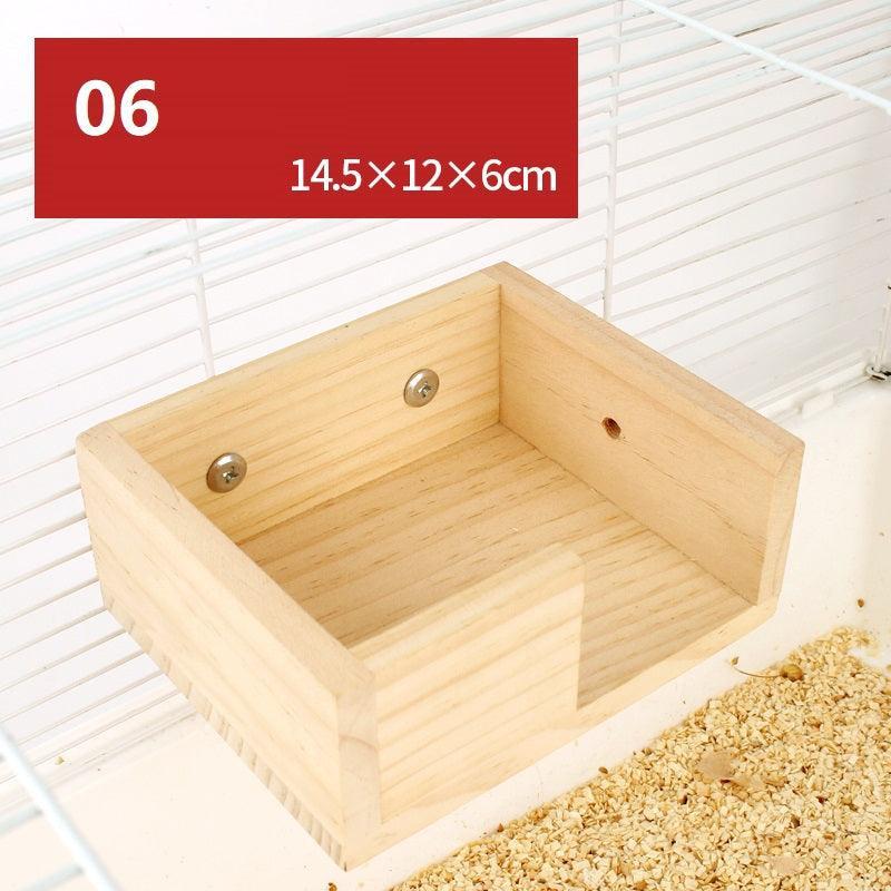 Natural Wood Hamster Playground with Swing & Fence - Pets Perfect