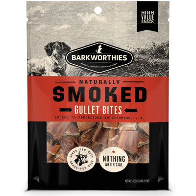 Barkworthies Smoked Gullet Bites Dog Treat 5 oz - Pets Perfect