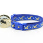 Gold Moons and Stars on Royal Blue Cat Collar - Pets Perfect