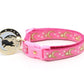 Gold Moons and Stars on Bright Pink Cat Collar - Pets Perfect