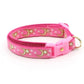 Gold Moons and Stars on Bright Pink Cat Collar - Pets Perfect