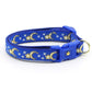 Gold Moons and Stars on Royal Blue Cat Collar - Pets Perfect