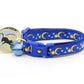 Gold Moons and Stars on Royal Blue Cat Collar - Pets Perfect