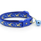Gold Moons and Stars on Royal Blue Cat Collar, view 2