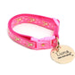 Gold Moons and Stars on Bright Pink Cat Collar - Pets Perfect